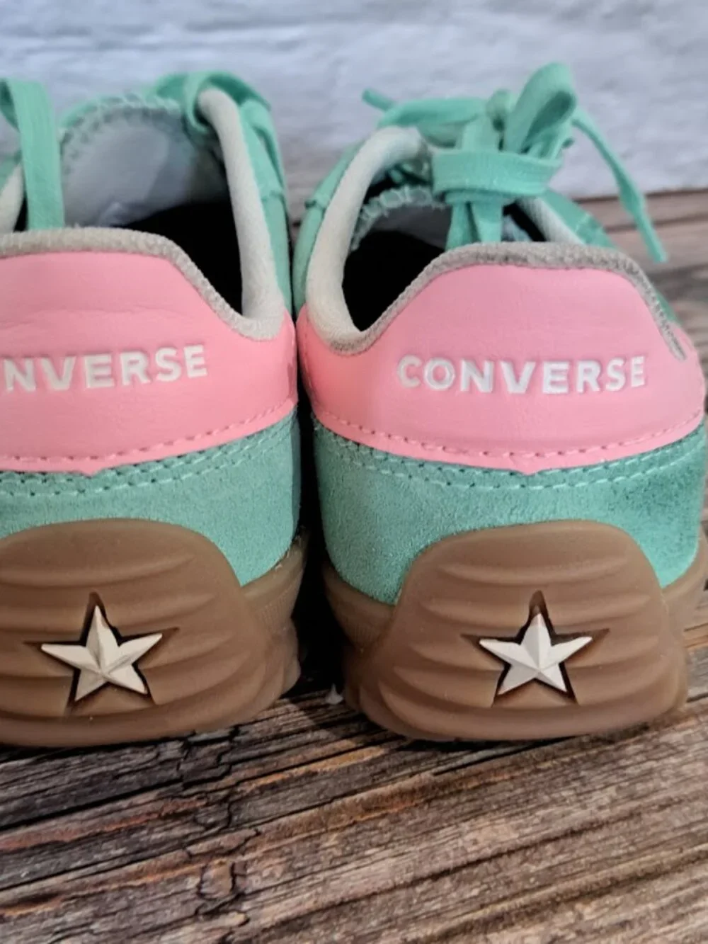 Converse Women's Run Star Trainers in light aqua spark/ jellyfish sz 7.5 suede - Picture 6 of 10